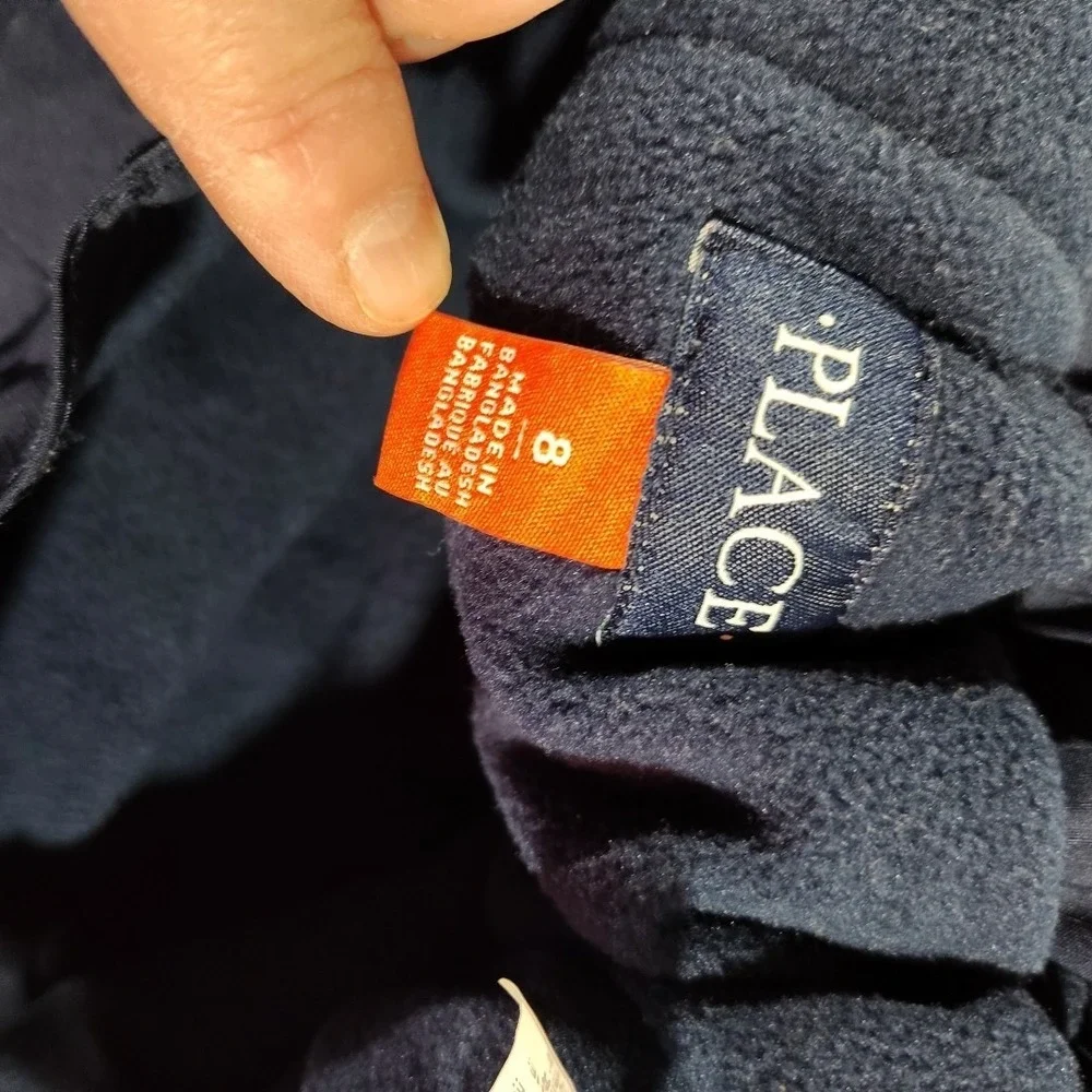 Childrens Place Snow Pants Kids 8 Navy Adjustable Waist Insulated Skiing Sleding